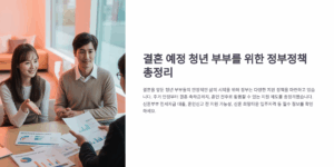 결혼 예정 청년 부부를 위한 정부정책 총정리