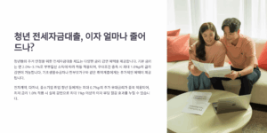 청년 전세자금대출, 이자 얼마나 줄어드나?