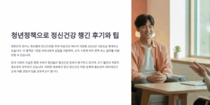 청년정책으로 정신건강 챙긴 후기와 팁