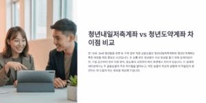 청년내일저축계좌 vs 청년도약계좌 차이 한눈에 보기