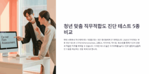직무적합도 진단, 청년 맞춤 테스트 5종 비교