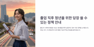 졸업 직후 청년을 위한 당장 쓸 수 있는 정책
