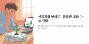 신용등급 낮아도 1금융권 가능